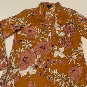 Ladies silk Portofino button down